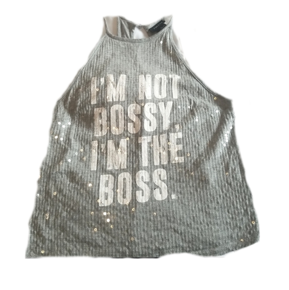 Rue 21 Open Shoulder Sequin Tank